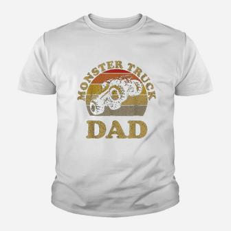 Monster Truck Dad Retro Vintage Monster Truck Youth T-shirt | Crazezy