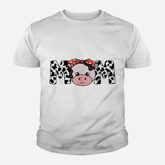 Mother Cow Mom Farming Birthday Funny Family Matching Gift Youth T-shirt | Crazezy