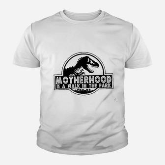 Motherhood Is A Walk In The Park Youth T-shirt | Crazezy
