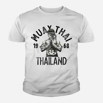 Muay Thai Thailand Vintage Tiger Fighter Training Gift Youth T-shirt | Crazezy UK
