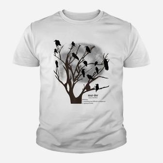 Murder Of Crows Funny Animal Youth T-shirt | Crazezy