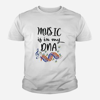 Music Is In My Dna Youth T-shirt | Crazezy
