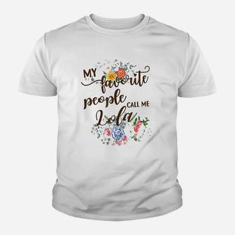 My Favorite People Call Me Lola Filipino Grandma Mother Youth T-shirt | Crazezy