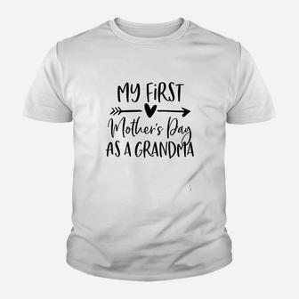 My First Mothers Day As A Grandma Youth T-shirt | Crazezy