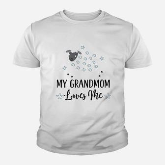 My Grandmom Loves Me Lamb Baby Youth T-shirt | Crazezy DE