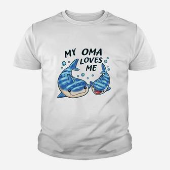My Oma Loves Me Whale Shark Baby Youth T-shirt | Crazezy AU