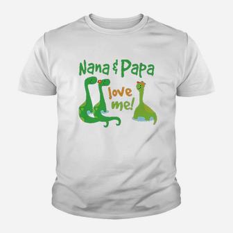 Nana Papa Love Me Dinosaur Youth T-shirt | Crazezy DE
