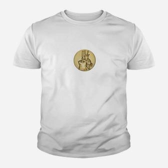 Netsuke Of Rabbit Stirring Elixir Ivory Japanese Art Youth T-shirt - Thegiftio