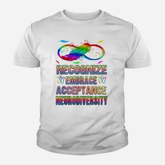 Neurodiversity Adhd Autism Recognise Acceptance Iep Teacher Youth T-shirt | Crazezy CA