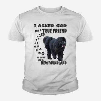 Newfoundland Saying Mom, Newf Dad Costume, Cute Newfie Dog Youth T-shirt | Crazezy CA