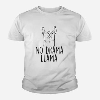 No Drama Llama Youth T-shirt | Crazezy
