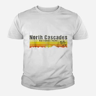 North Cascades National Park -Retro National Park Tee Youth T-shirt | Crazezy UK