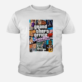 Official Grand Theft Office Scranton Shirt Youth T-shirt - Thegiftio UK