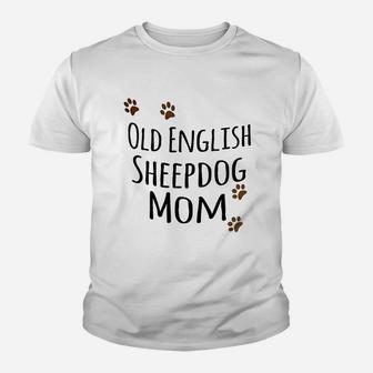 Old English Sheepdog Mom Youth T-shirt | Crazezy UK