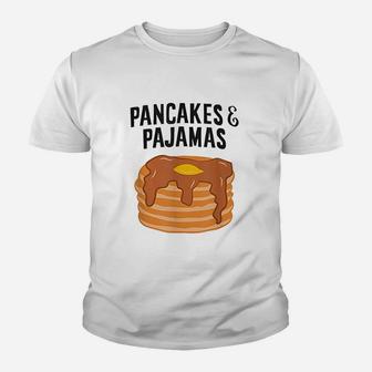 Pancakes And Pajamas Youth T-shirt | Crazezy UK