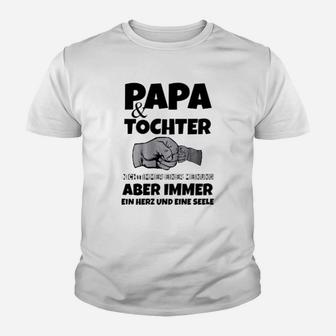 Papa und Tochter Herz Kinder Tshirt, Verbundenheit und Liebe Design - Seseable