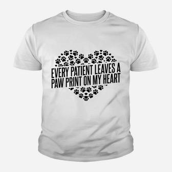 Paw Print On My Heart Sweatshirt Youth T-shirt | Crazezy