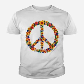 Peace Love 60S 70S Flower Power Hippie Outfit Youth T-shirt | Crazezy