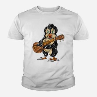 Penguin Bass Guitarist Gifts Animal Guitar Youth T-shirt | Crazezy DE