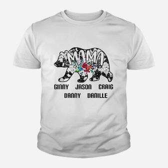 Personalized Mama Bear Youth T-shirt | Crazezy DE