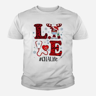 Ph Love Reindeer Cna Christmas Red Plaid Leopard Nurse Sweatshirt Youth T-shirt | Crazezy AU