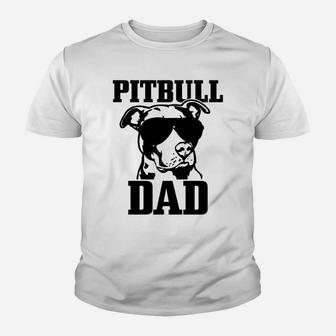Pitbull Dad Funny Dog Pitbull Sunglasses Fathers Day Pitbull Youth T-shirt | Crazezy DE
