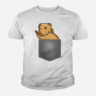 Pocket Hamster Funny Animal Cute Hamster In Pocket Youth T-shirt | Crazezy