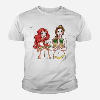 Princesses With Fruits Youth T-shirt | Crazezy UK