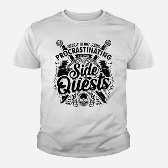 Procrastinating Side Quests Role Playing Game Funny Rpg Sweatshirt Youth T-shirt | Crazezy