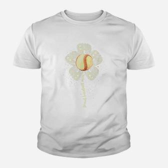 Proud Baseball Mom Flower Mothers Day Softball Tee Ball Gift Youth T-shirt | Crazezy CA