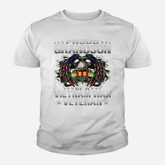 Proud Grandson Of A Vietnam Veteran Military Vets Family Youth T-shirt | Crazezy CA