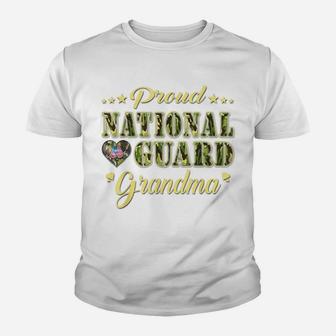 Proud National Guard Grandma Dog Tag Heart Army Grandmother Youth T-shirt | Crazezy UK