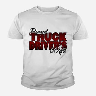 Proud Truckers Wife Youth T-shirt | Crazezy