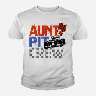 Race Car Themed Birthday Party Gift Aunt Pit Crew Costume Youth T-shirt | Crazezy AU