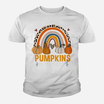 Rainbow I Teach The Cutest Pumpkins In The Patch Fall Season Youth T-shirt | Crazezy CA
