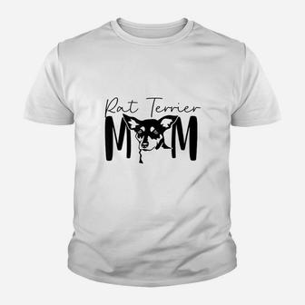 Rat Terrier Mom Gift For Rat Terrier Dog Lover Dog Lady Youth T-shirt | Crazezy DE