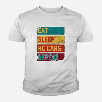 Rc Racing Eat Sleep Rc Cars Repeat Youth T-shirt | Crazezy
