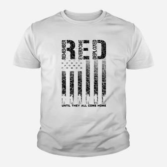 Red Friday Military Veteran Deployed Youth T-shirt | Crazezy