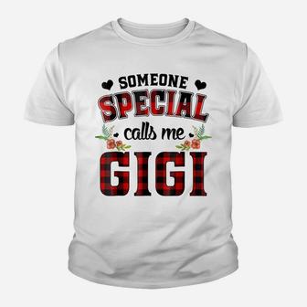 Red Plaid My Favorite People Call Me Gigi Shirt New Grandma Youth T-shirt | Crazezy