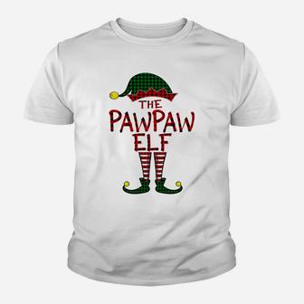 Red Plaid Pawpaw Elf Matching Family Christmas Pajama Daddy Sweatshirt Youth T-shirt | Crazezy CA