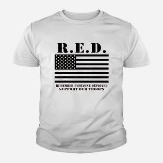 Red Support Our Troops Youth T-shirt | Crazezy