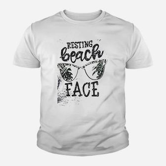 Resting Beach Face Youth T-shirt | Crazezy