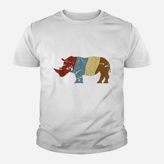 Retor Rhino Africa Safari Rhino Gift Safari Africa Youth T-shirt | Crazezy