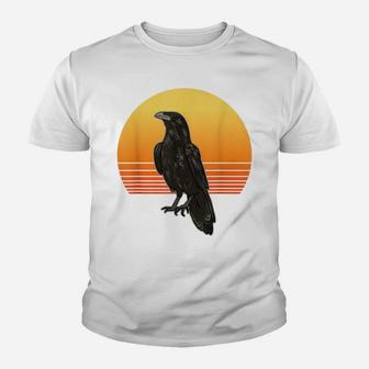Retro Crow Bird Sun For Crow And Raven Lovers Youth T-shirt | Crazezy AU