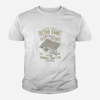 Retro Gaming Decade They Respawn Gamers Dont Die Youth T-shirt | Crazezy