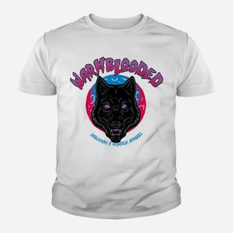Retro Neon Werewolf Full Moon Witchy Youth T-shirt | Crazezy