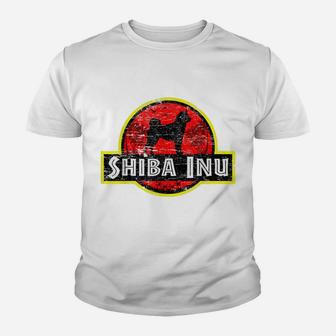 Retro Shiba Inu Dad Vintage Dog Father Mother Pet Dog Papa Youth T-shirt | Crazezy