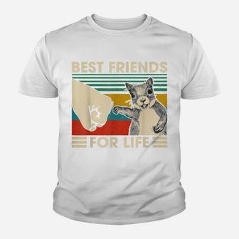 Retro Vintage Squirrel Best Friend For Life Fist Bump Youth T-shirt | Crazezy CA