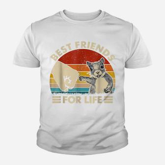 Retro Vintage Squirrel Best Friend For Life Fist Bump Youth T-shirt | Crazezy UK