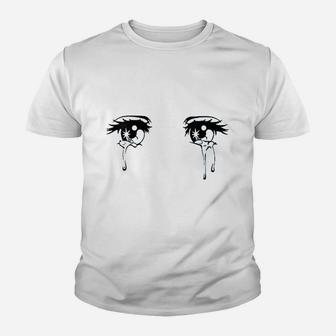 Sad Crying Tear Eyes Youth T-shirt | Crazezy DE